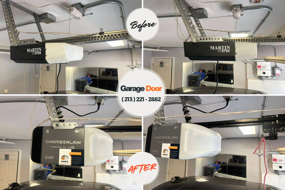 Before and after: garage door repair Falling Waters, WV